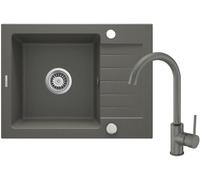 Deante Zorba évier avec mitigeur anthracite/anthracite ZQZAT11A