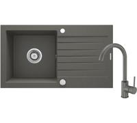 Deante Zorba évier avec mitigeur anthracite/anthracite ZQZVT113