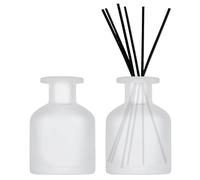 DEARBAG 2 Bouteilles Diffuseur en Verre Vides, Capacité 150ml, Décoration de Maison, Diffuser Jars pour Home Fragrance, Huiles Essentielles, Aromathérapie, Parfum, Salle de Bain (Givré)