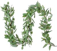 DearHouse Guirlande d'eucalyptus Artificielle de 1,5 m, vignes artificielles d'eucalyptus, Guirlande de Table, Guirlande d'eucalyptus Artificielle, décoration Murale pour Mariage, décoration Murale