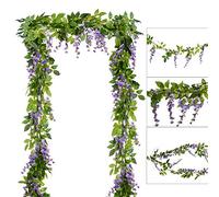 DearHouse Lot de 4 guirlandes de glycine Artificielle de 2 m en Soie à Suspendre, décoration pour Jardin, Maison, Jardin, cérémonie, Mariage, Arche Floral