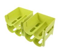 DEARMAMY 4 Pièces Organisateur de Boissons Empilable à Tiroirs PP Vert | Rangement Maison Compact, sans Bavures et Doux Mains, Style Délicat, Gain de Place