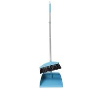 DEARMAMY à Poussière avec et à Long Manche en Plastique Pelle Balai Ensemble Bleu Prise Confortable pour Adapté Sols Variés Usage Domestique