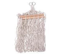 DEARMAMY Balançoire Hamac Suspendue en Coton et Bois, Beige Légère | Usage Randonnée et Camping, Paquet Tissu Spécial Inclus, Structure Résistante, Pliage Simple, Transport Facile