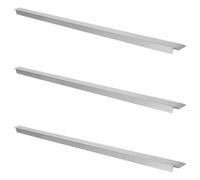 DEARMAMY Barre de Support 3 Pièces en Acier Inoxydable | Adaptateur 21 Pouces, Finition Brossée Argentée, Usage en Cuisines Professionnelles et Stations Traiteur