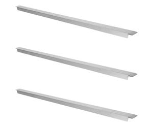 DEARMAMY Barre de Support 3 Pièces en Acier Inoxydable | Adaptateur 21 Pouces, Finition Brossée Argentée, Usage en Cuisines Professionnelles et Stations Traiteur