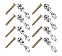 DEARMAMY Capuchons de Poteau en Alliage de Zinc Argenté Connecteur Précis Lot de 8 Pièces pour Garde-corps en Verre, Adaptés aux Chariots de Service et Meubles de Bar