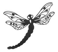 DEARMAMY Décoration Murale Art Mural Unique et Délicat Ornement Suspendu Libellule en Fer Noir en Métal Ajouré pour Jardin ou Café