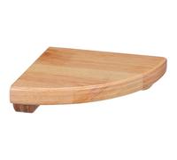 DEARMAMY Étagère d'angle Murale en Bois Chêne 15 CM Rayon Fixation Incluse, Tablette Murale Arrondie pour Livres et Décoration, Rangement Coin Salon