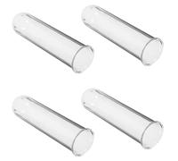 DEARMAMY Lot de 4 Tubes en Verre Transparents pour Propagation Hydroponique de Plantes, Vase Tube à Essai 3,7x4,7x15 Cm, Récipient Décoratif pour Bureau et Jardin, Station de Propagation