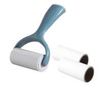 DEARMAMY Rouleau Anti-peluches 4 Pcs, Brosse à Peluches pour Vêtements, Plastique Bleu, Couvercle, pour Matières Tricotées et Tissées, Voyage et Déplacement Professionnel