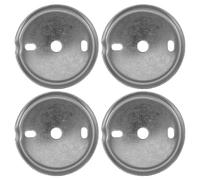DEARMAMY Support de Fixation Rond Argenté pour Porte-serviettes et Porte-papier Toilette 4 Pièces en Acier Inoxydable Stabilité Améliorée, Montage Optimisé pour Salle de Bain
