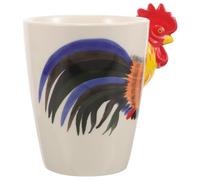 DEARMAMY Tasse en Céramique à Motif Coq 3d avec Anse Originale, Capacité Moyenne, Thé Fêtes de Pâques, Design Festif et Confortable à Tenir