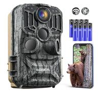 DEATTI Caméra de Chasse Connectée Téléphone, 4K 48MP HD Caméra Chasse, WiFi Caméra Infrarouge Vision Nocturne Animaux Piège Photographique, 120°/IP66, 8 Piles Incluses (Carte SD Non Incluse)