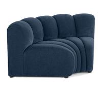 Debbie - module d'angle réversible en tissu texturé - Bleu