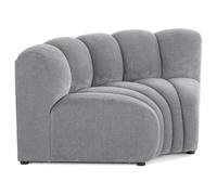 Canape angle fixe LISA DESIGN 1 places en tissu gris 85 x 153 x 70 cm Gris G