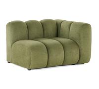 Best mobilier Module d'assise droit Debbie en tissu texturé Vert