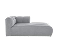 Debbie - module d'assise méridienne droit en tissu texturé - Gris