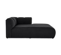 Debbie - module d'assise méridienne droit en tissu texturé - Noir