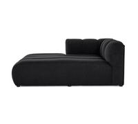 Debbie - module d'assise méridienne gauche en tissu texturé - Noir