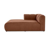Debbie - module d'assise méridienne gauche en tissu texturé - Terracotta