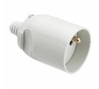 DEBFLEX Fiche femelle 2P+T 16 A sortie droite a coiffe gris