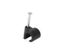 DEBFLEX Attache-Câble JAA60001 100 Attache-Fils pour câble Rond Ø 4 à 7mm Pointe béton Noir-700434, 4 mm à 7 mm