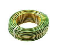 DEBFLEX - Bobinot de Câble Electrique 1,5 mm² HO7VU - Câble de Terre - Conçu Pour le Câblage Electrique - PVC/Cuivre - Jaune Vert - 25 Mètres