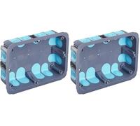 DEBFLEX Boite de derivation electrique, boite derivation, Boite de derivation etanche exterieur, Boite De Derivation Encastree Stop Air 170 x 110 x 40 + Couvercle, 718867 Gris/Bleu/Blanc (Lot de 2)