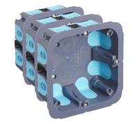 DEBFLEX Boite de dérivation électrique étanche ext. 100x100x40 + couvercle (Lot de 3) - Gris/Bleu/Blanc - Polypropylène - IP54, RE 2020