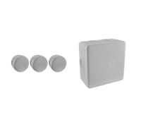 DEBFLEX Boite Derivation IP54 Ø70X45 Lot DE 3, Gris & 718808 Boite de derivation electrique etanche exterieur - IP55 115X115 cm, Gris