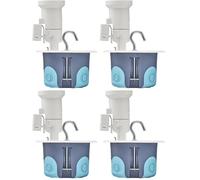 DEBFLEX - Boîte luminaire DCL Stopair multimatériaux Ø67/P50 avec douille E27 et crochet - Gris/Bleu (Lot de 4)
