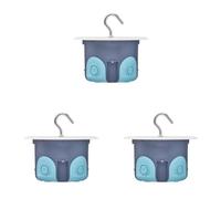 DEBFLEX - Boîte luminaire Stopaire point de centre Ø67/P50 avec crochet - Gris/Bleu (Lot de 3)