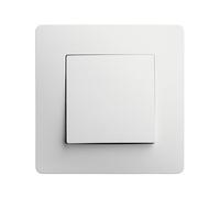 DEBFLEX - Caly - Interrupteur Poussoir - Interrupteur Mural pour Commande d'Éclairage à Plusieurs Points De Contrôle - Commande Complète - ABS - Pose Encastrée - Blanc - 85 x 85 x 33 mm