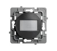 DEBFLEX - Casual Evo - Interrupteur Automatique à Détection de Mouvements - Compatible LED - Pratique & Economique - Support Métal - Pour Installation Encastrée - Noir