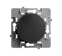 DEBFLEX - Casual Evo - Interrupteur Va et Vient - Interrupteur Mural Rond 10A - Design Sobre - Facile à Installer - ABS - Installation Encastrée - Noir - 76 x 76 x 34 mm