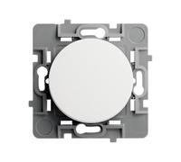 DEBFLEX - Casual Evo - Interrupteur Va et Vient - Interrupteur Mural Rond 10A - Design Sobre - Facile à Installer - ABS - Installation Encastrée - Blanc - 76 x 76 x 34 mm