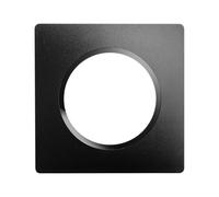 DEBFLEX - Casual Evo - Plaque de Finition - Enjoliveur Pour Prises et Interrupteurs - 1 Poste - Remplaçable - ABS - Pour Installation Encastrée - Noir Intense - 86 x 86 x 10 mm