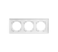 DEBFLEX - Casual Evo - Plaque de Finition - Enjoliveur Pour Prises et Interrupteurs - 3 Postes - Remplaçable - ABS - Pour Installation Encastrée - Blanc Pur - 158 x 86 x 10 mm