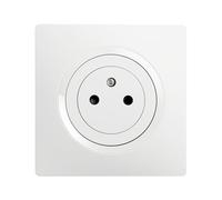 DEBFLEX - Casual Evo - Prise Électrique 2P+T - Prise Murale 16A Complète Avec Puits Affleurant - Plastique - Installation Encastrée - Blanche - 76 x 76 x 38 mm