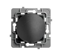 DEBFLEX - Casual Evo - Sortie de Câble - Pour Dissimuler les Câblages des Fours et Radiateurs - Personnalisable - ABS - Installation Encastrée - Noire - 74 x 74 x 36 mm