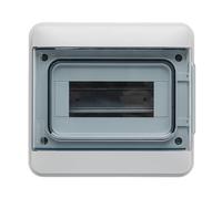 DEBFLEX - Coffret Electrique Etanche + Bornier à Vis - Tableau Electrique 8 Modules - IP65/IK07 - Idéal Extérieur/Piscine/Jardin - Pose en Saillie - Gris