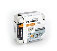 COFFRET JARDIN IP65 8M PRE EQUIPE 1 ID 40A AC /1 DISJ 16A / 1 PRISE - DEBFLEX - 706667