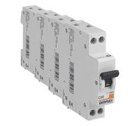 DEBFLEX - Disjoncteur 20A Phase + Neutre 3KA - Module Coupe-Circuit - Certifié NF - Installation dans Tableau Electrique - Gris (Lot de 4)