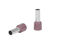 DEBFLEX - Embout pour Fil Electrique Pré Isolé 10 mm² - Cosse à Sertir pour Câblage Electrique - Connecteur Electriques - Métal - Marron - Lot de 10 Embouts