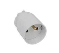 DEBFLEX - Fiche Femelle Electrique à Coiffe - Fiche Electrique 2P+T 16A - Remplacement ou Création Branchement sur Câble - Blanche - 73 x 43 x 43 mm
