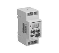 DEBFLEX - Horloge Modulaire - Horloge Digitale Programmable pour Tableau Electrique - Permet de Programmer le Fonctionnement des Appareillages Electriques - Montage sur Rail DIN - Gris