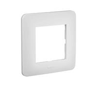Debflex Interrupteur-Cache Electrique Plastique-Prise Murale Gamme Casual/Plaque Simple-Blanc Brillant 742001