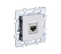 Debflex - Prise RJ45 Cat 6 Ethernet Murale - Bloc Prise Gamme Casual - Mécanisme RJ45 + Cache Alu + Support Métal
