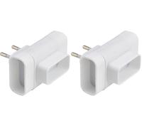 DEBFLEX Rallonge Electrique Prise Adaptateur MultIPrise - TrIPlette lectrique - Triplite 2P 6A Laterale+Eclipse Blanc Vrac 714780 (Lot de 2)